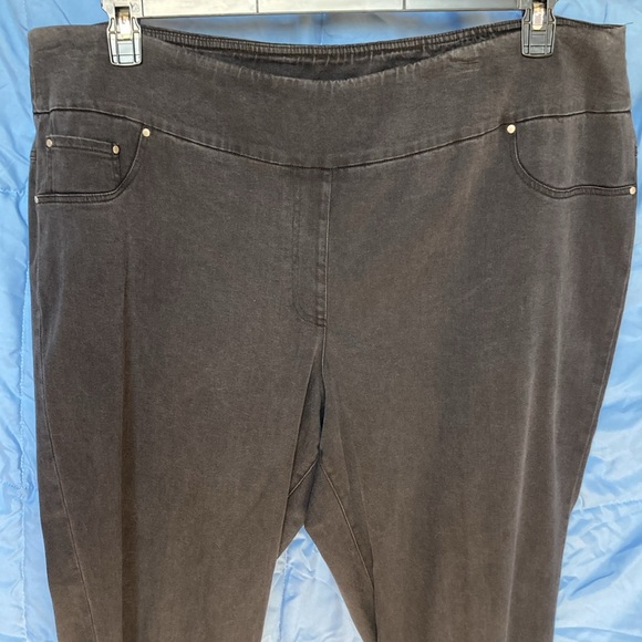 Ruby rd pant Tencel blend raw hem pull on ankle pant size 3X - Picture 13 of 17